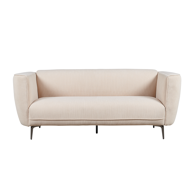 Modern manchesterklädd loveseats soffa med metallben