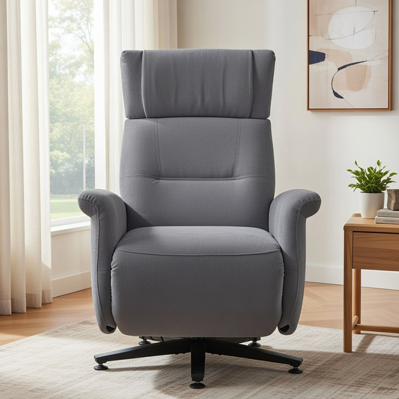 Modern power swivel recliner med andningsbart tyg och fritidsstol