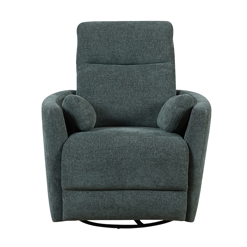 Modern Chenille Swivel Glider Recliner med kuddar